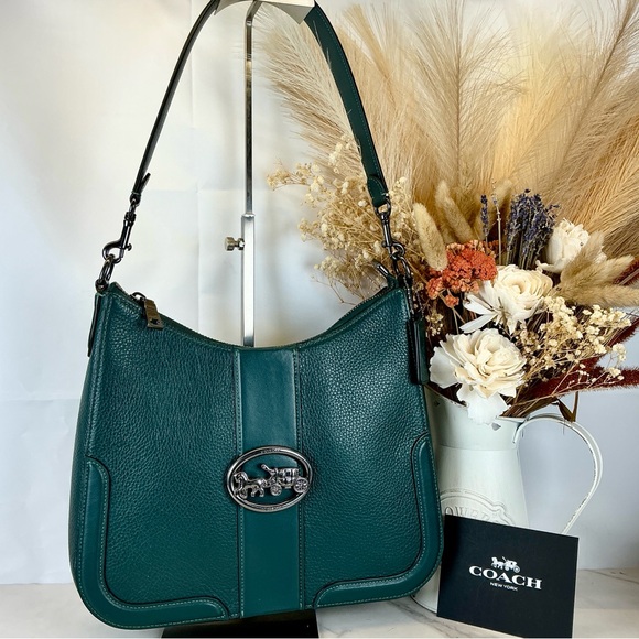 Coach Handbags - Coach Hobo Georgie Dark Hunter Green Leather Hand Shoulder Bag Crossbody fall
